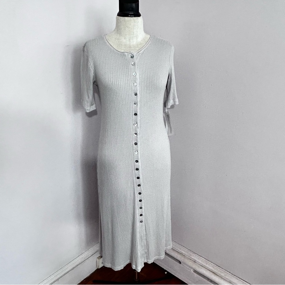 Stateside Rib Knit Modal T Shirt Dress XS